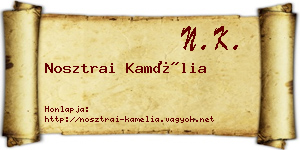 Nosztrai Kamélia névjegykártya